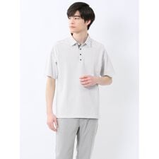 【ウォッシャブル】レノマ オム ジャガード ストレッチ半袖ポロシャツ