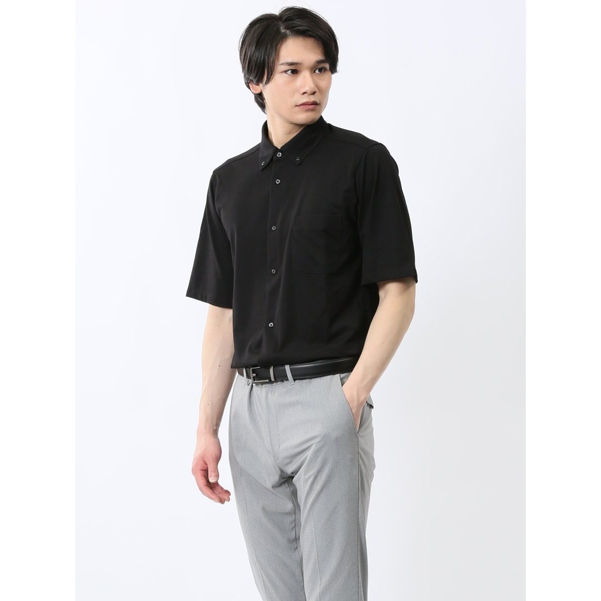 SCHOTT 半袖ワークシャツ 黒 T／C WORK SHIRT／TC 半袖 ワークシャツ