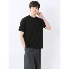 【接触冷感】【ストレッチ】【ウォッシャブル】タカキュー モックネック半袖Tシャツ