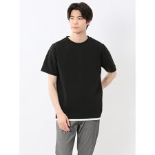 【ストレッチ】【吸水速乾】【ウォッシャブル】タカキュー ドライリップル クルーネック半袖Tシャツ