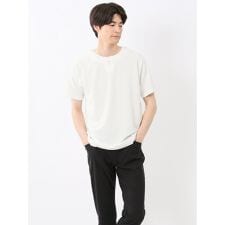 【ストレッチ】【吸水速乾】【マシンウォッシャブル】タカキュー ドライワッフル キーネック半袖Tシャツ