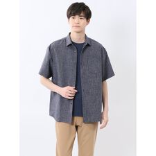 【リネン調】タカキュー TechLinen レギュラーカラー 半袖シャツ