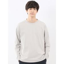 【綿混 ストレッチ】タカキュー ソロナ天竺 クルーネック 長袖Tシャツ