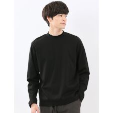 【ストレッチ シルケットコットン】タカキュー モックネック 長袖Tシャツ