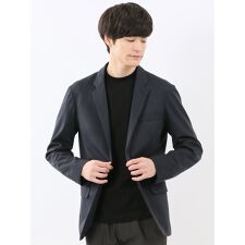 タカキュー(TAKA-Q)の【ストレッチ ウォッシャブル】タカキュー ポンチ 2ボタンジャケット カルゼ紺