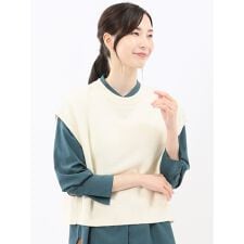 【ストレッチ】タカキュー 地柄 バックスリット ニットベスト