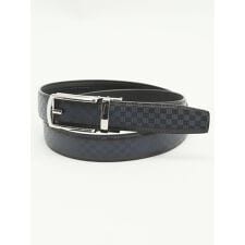 【アジャストフリー 表牛革】タカキュー 市松型押しベルト