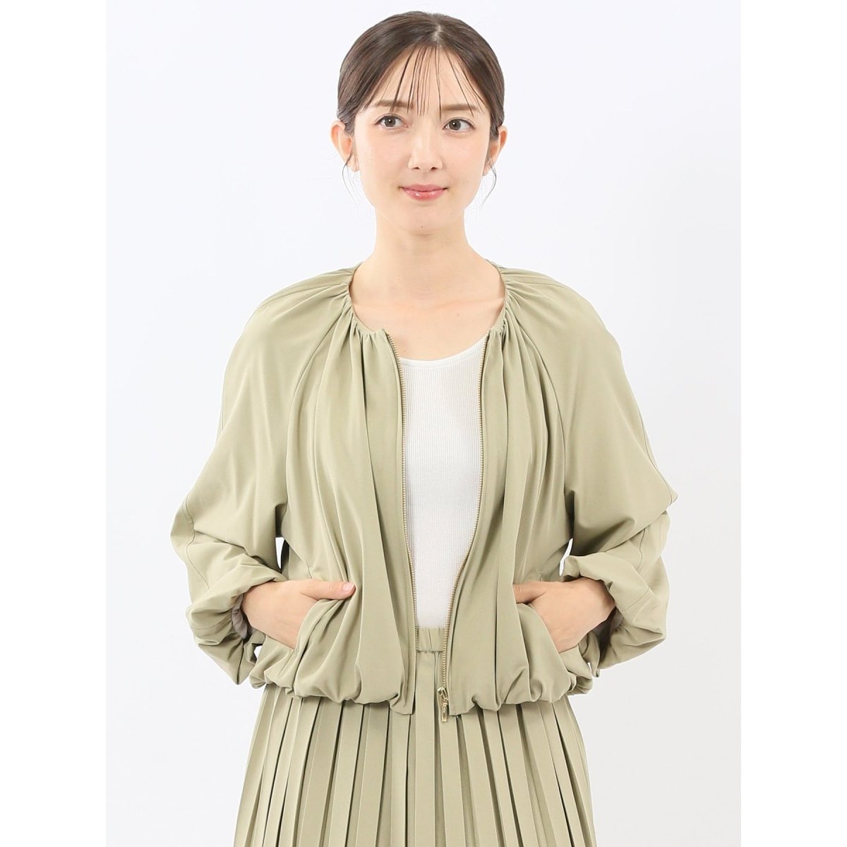 ストレッチ ウォッシャブル】m.f.エディトリアル ロングジレ ライト