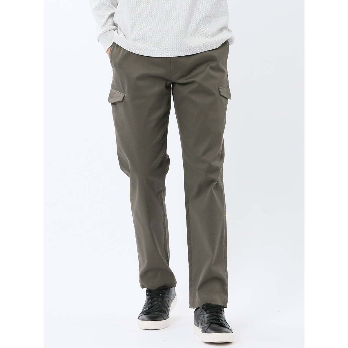 ミックスヤーンストレッチパンツ【撥水撥油加工・抗ピリング