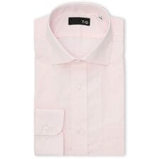 タカキュー(TAKA-Q)の【綿混 ノンアイロン】タカキュー ワイドカラー ビジネスドレス長袖シャツ