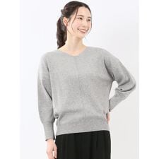 タカキュー(TAKA-Q)の【ストレッチ セーター】m.f.エディトリアル センターハギ Vネック ニットプルオーバー