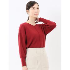 タカキュー(TAKA-Q)の【ストレッチ セーター】m.f.エディトリアル センターハギ Vネック ニットプルオーバー