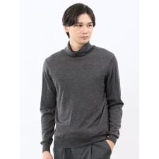 【ウォッシャブル ウール混】タカキュー タートルネック ニットセーター