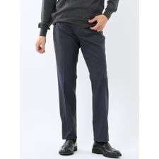 【ストレッチ ウォッシャブル 裏起毛】タカキュー ノータックスラックス 紺(セットアップ可能)