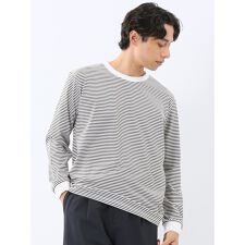 【ロンT インナー】タカキュー マルチボーダー クルーネック長袖Tシャツ