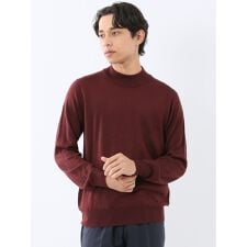 【ウール混 ウォッシャブル】タカキュー モックネック ニットプルオーバー