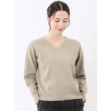 【ストレッチ ハンドウォッシャブル】タカキュー ミラノ Vネック ニットプルオーバー