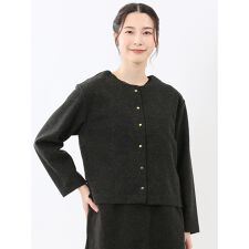 【ストレッチ ウォッシャブル】タカキュー ウーリッシュ クルーカーディガン(セットアップ可能)