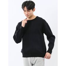 【ストレッチ ウォッシャブル】タカキュー チェック柄 クルーニット セータ―