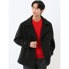 【ストレッチ メルトン】タカキュー ピーコート