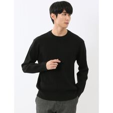 【ストレッチ ウォッシャブル】タカキュー 鹿の子 クルーニット セータ―