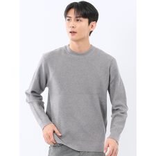 【ストレッチ ウォッシャブル】タカキュー 鹿の子 クルーニット セータ―