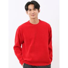 【ウォッシャブル ストレッチ】タカキュー ベロア クルーニット