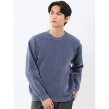 【ウォッシャブル ストレッチ】タカキュー ベロア クルーニット