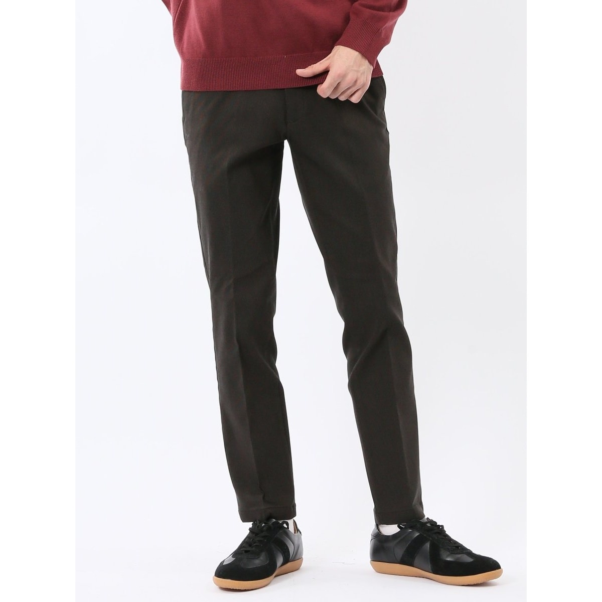 クロスストレッチ裏起毛 トラウザースキニーパンツ ツイル | m.f.