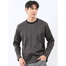 【裏起毛】タカキュー ツイル クルーネック長袖Tシャツ