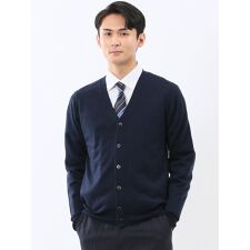 【ウォッシャブル ウール100％】スーティスト Vネック ニットカーディガン