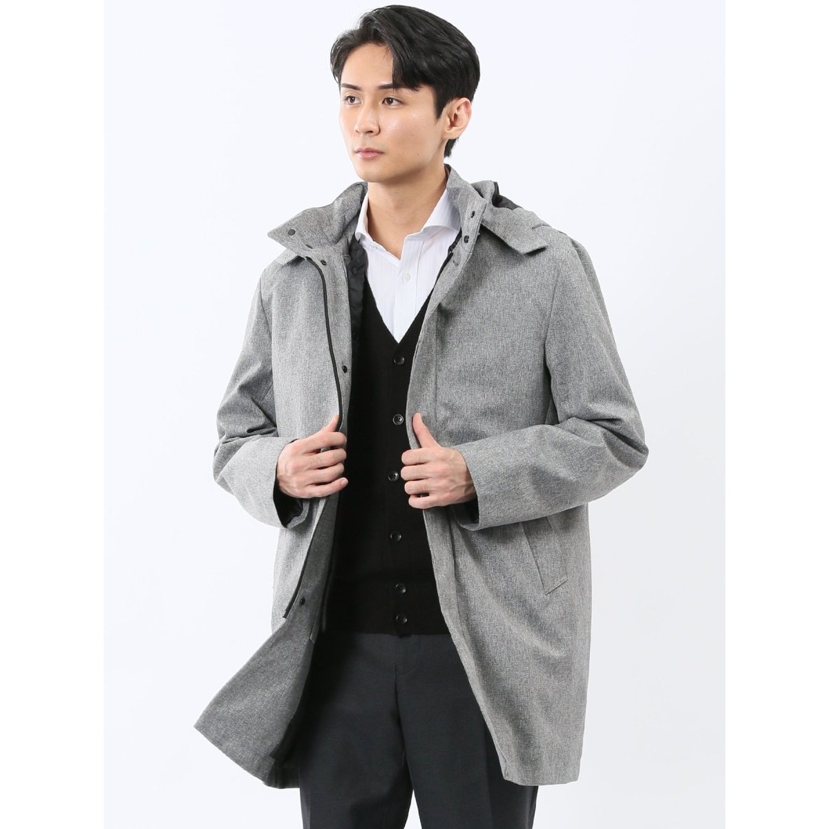 防風 ウール混 ゆったり】タカキュー オーバーサイズ ダブルトレンチ