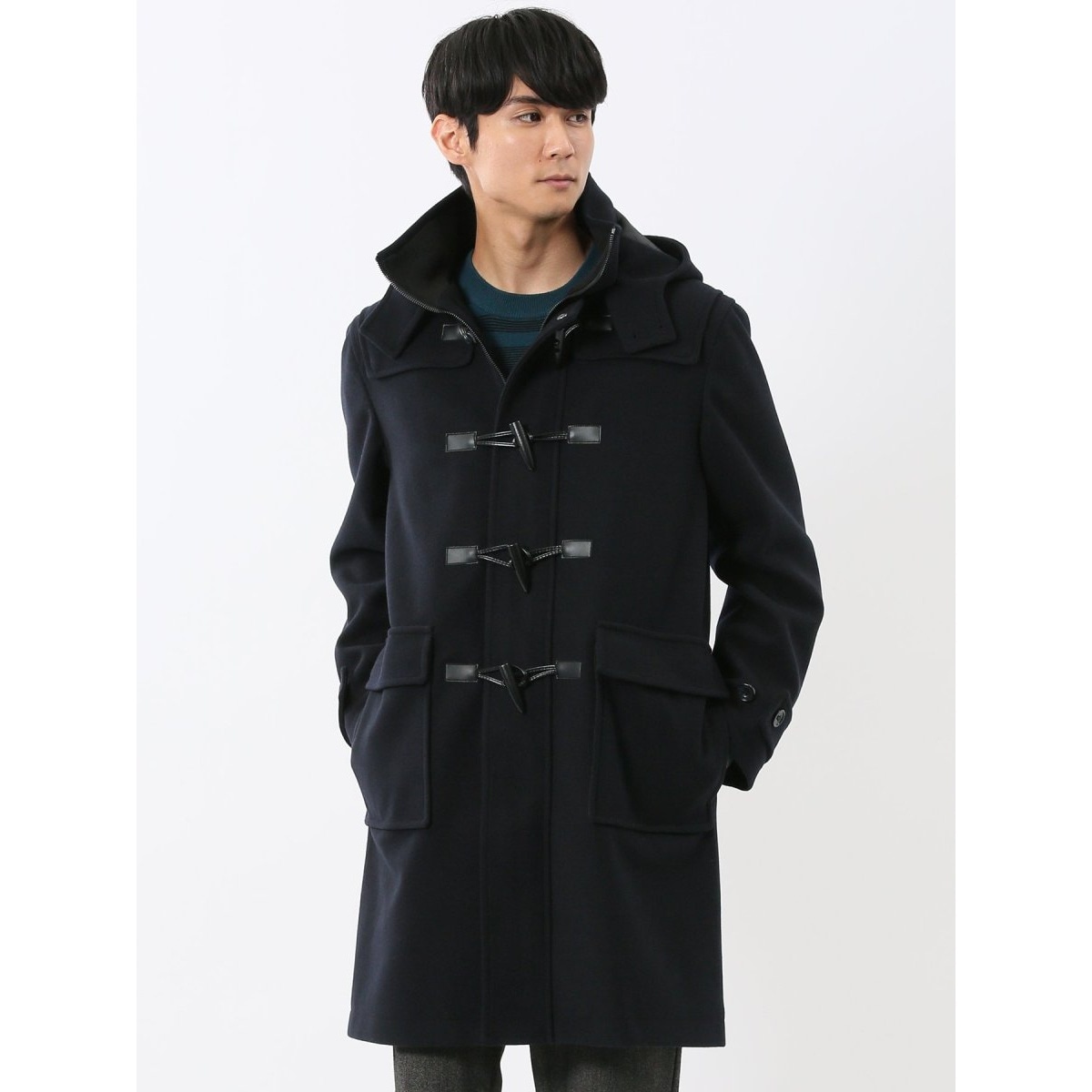 SHIPS: スーパー140'S メリノウール メルトン ダッフルコート 23FW