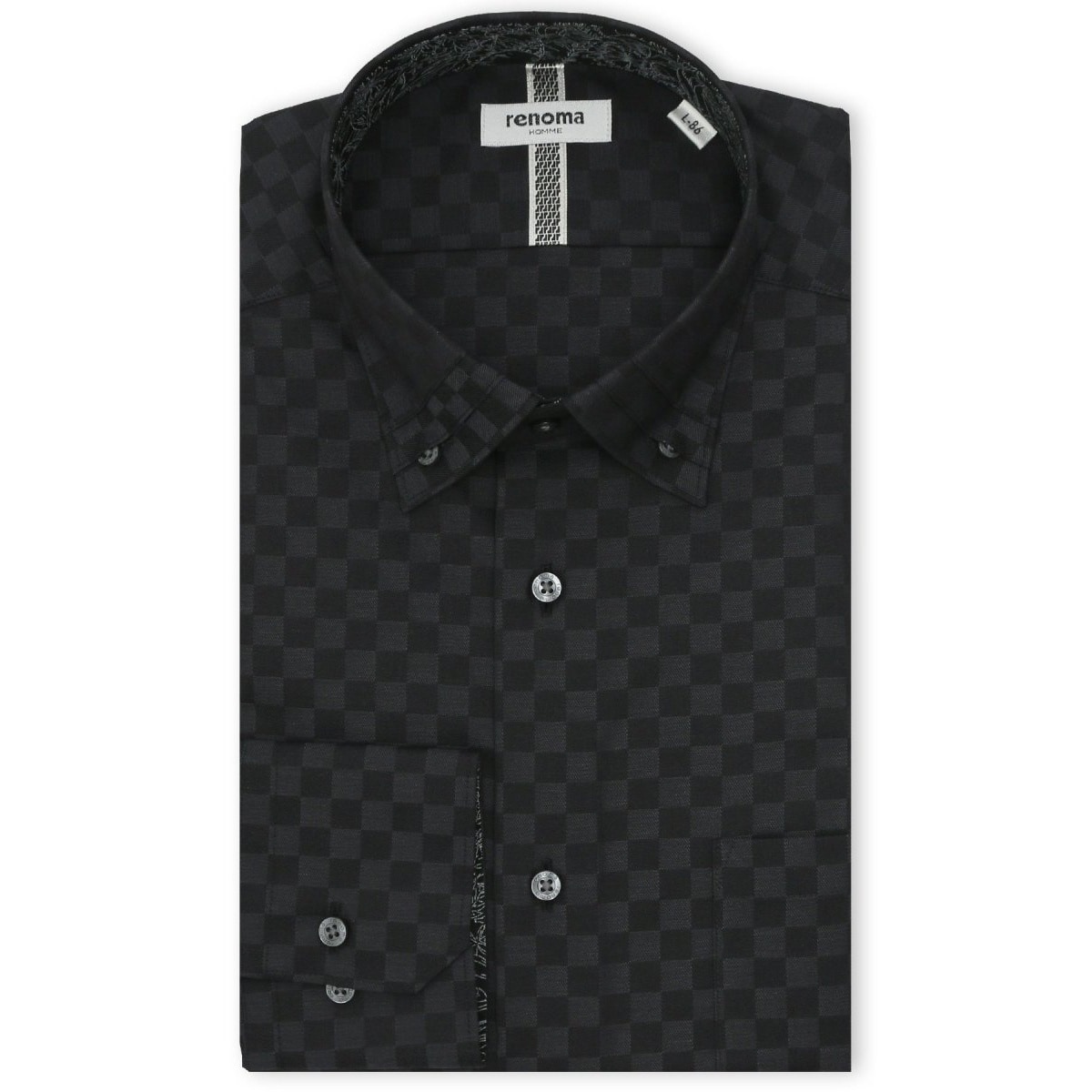 モード イージーアイロン】レノマオム 3枚衿風ボタンダウン ビジネス