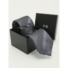 【2点セット ギフトケース入り】タカキュー ネクタイ＆タイバー