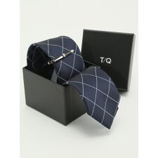 【2点セット ギフトケース入り】タカキュー ネクタイ＆タイバー