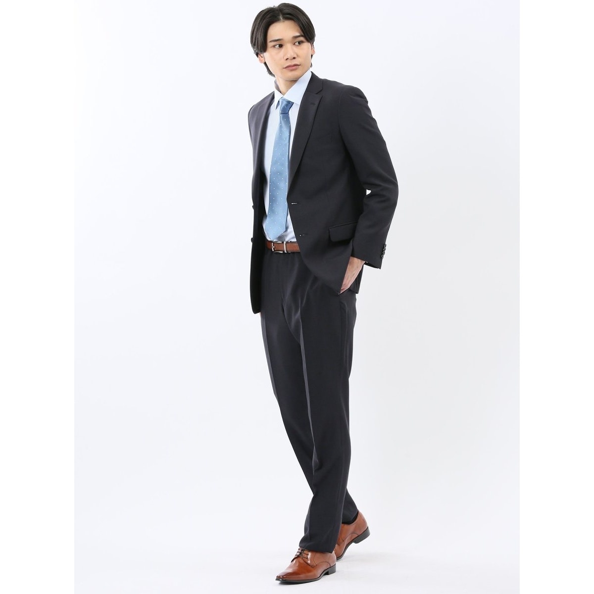 ベルベット調】レノマ オム 2ボタン3ピース ビジネスセットアップ