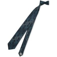 【モード ラインストーン付き】レノマオム シルク ナロータイ 7.0cm幅