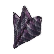 【モード シルク】レノマオム アーガイルカリグラフィー ポケットチーフ