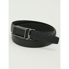 【アジャストフリー 表牛革】タカキュー 市松型押しベルト