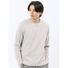 【ロンＴ インナー】タカキュー アーガイルジャガード クルーネック長袖Tシャツ
