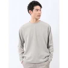 【インナー ロンＴ】タカキュー ランダムジャガード クルーネック長袖Tシャツ