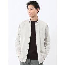 【綿100% ストレッチ】タカキュー ツイル ボタンダウン長袖シャツ