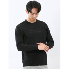 【インナー ロンT】タカキュー 綿天竺 メッセージロゴ クルーネック長袖Tシャツ