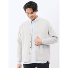 【ストレッチ 接触冷感 抗菌防臭 UVカット】タカキュー シルケットスムス Vネック カーディガン