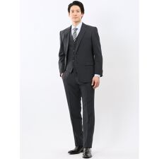 【ストレッチ ウォッシャブル】m.f.エディトリアル 2釦 3ピース セットアップ スーツ チェック