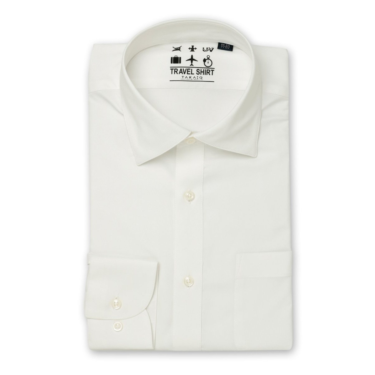 TRAVEL SHIRT】形態安定ストレッチ速乾 スリムフィットワイドカラー