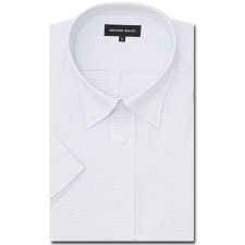 グランバック(GRAND-BACK)の【大きいサイズ 綿100％ 形態安定】グランバック ボタンダウン ビジネスドレス半袖シャツ