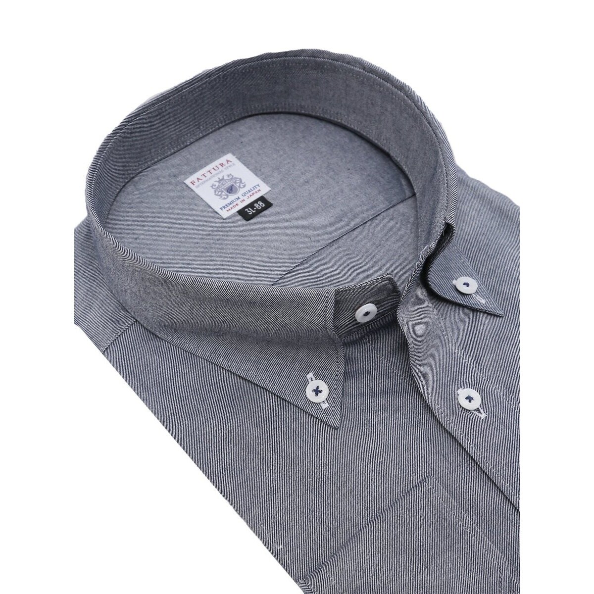 大きいサイズ 綿100％ 日本製】ファットゥーラ ボタンダウン ビジネス