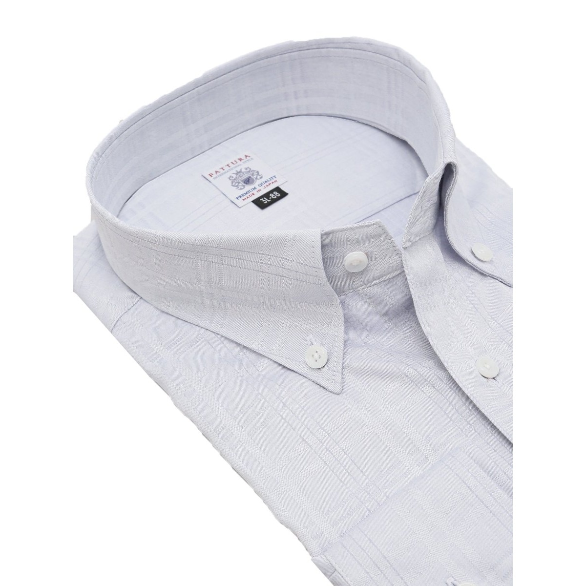 大きいサイズ 綿100％ 日本製】ファットゥーラ ボタンダウン ビジネス